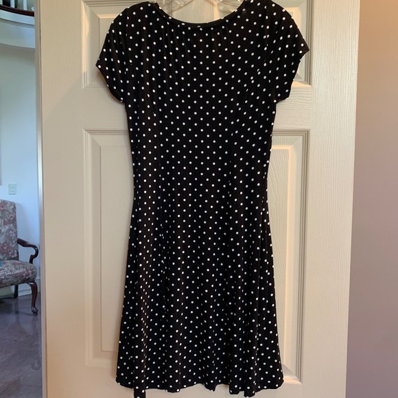 Beach Time Black/White Polka Dot Dress sz 38 - Picture 6 of 6